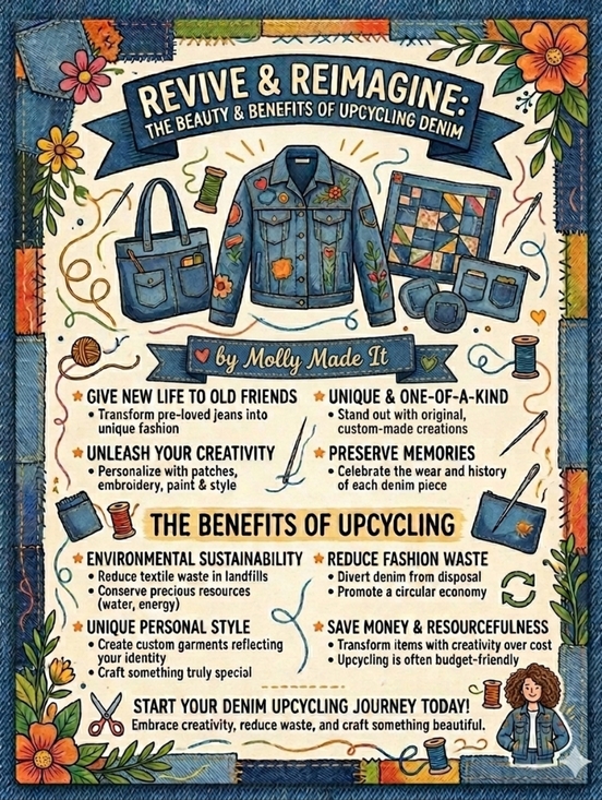 Hand Crafted Denim - Come Share With Me - TUES 6pm CDT Upcycled, Hand Crafted, & Vintage Share Show